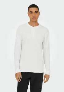 Футболка-Поло onstobie reg ls с длинными рукавами Only & Sons, Bright White