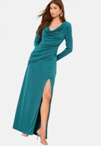 Нарядная одежда с воротником-хомутом и длинными рукавами. Lipsy, Teal Blue