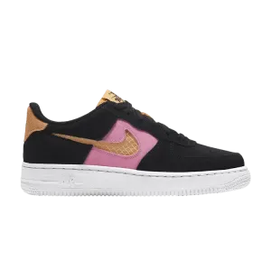 Кроссовки Nike Air Force 1 Low GS 'Black Lotus Pink', черный