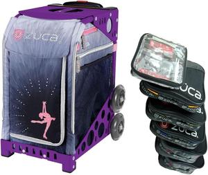 Спортивная сумка-вкладыш ZUCA Ice Dreamz Lux с фиолетовой рамкой и специальным набором из 5 упаковочных мешочков + косметичка