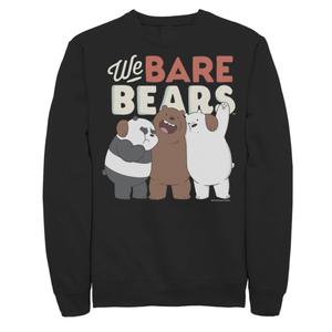 Мужская флисовая одежда для группового портрета Cartoon Network We Bare Bears Licensed Character