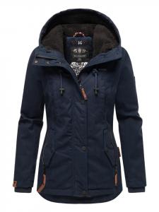 Пуховик Marikoo Winterjacke Bikoo, цвет Navy with black fur