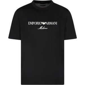 Футболка с коротким рукавом и круглым вырезом EMPORIO ARMANI, черный