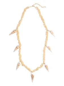 Колье Jardin Aquatique с ракушками Valentino Garavani, бежевый