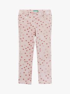 Детские джинсы-леггинсы из хлопковой ткани с эффектом канекороне Benetton, Pink