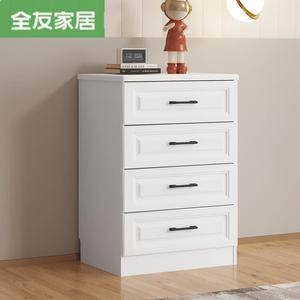 Quanu Комод 60х40х82 см для гостиной и спальни из массива дерева и мдф, 5 ящиков, готов к использованию