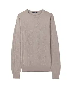 Мужской легкий свитер из шелка и кашемира с текстурой Gobi Cashmere, коричневый