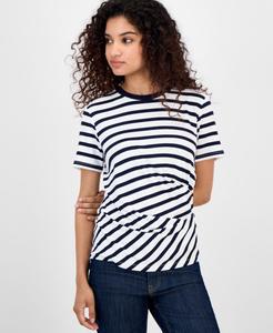 Женская полосатая блузка с перекрученными лямками Nautica Jeans, Ivory Multi