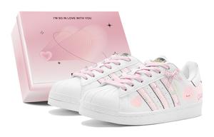 SUPERSTAR Антискользящие износостойкие низкие кроссовки для скейтбординга Унисекс Розовый Белый Adidas Originals