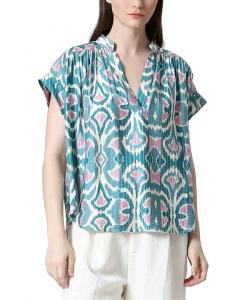 Топ с планкой и узором пейсли «Скоро увидимся» See U Soon, зеленый