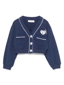 Monnalisa толстовка с вышивкой, синий