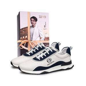 ZRO Мужские повседневные кроссовки низкие бело-серые и бело-синие, цвет White Blue