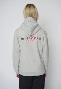 Толстовка на молнии ARROW BACK EMBROIDERY Mira Paris, серый