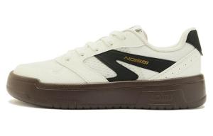 Кеды, скейтборд обувь женская низкая белый/коричневый Qiaodan