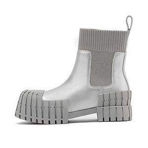 Ботильоны женские 5 см, серебристые SZE, Silver