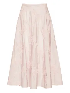 Миди-юбка с цветочным принтом Rotate Birger Christensen, розовый