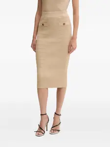 Юбка миди в рубчик GUESS USA, нейтральный