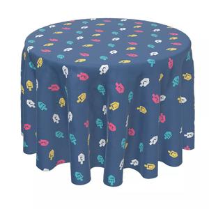 Круглая скатерть, 100% полиэстер, 70 дюймов, круглая, простой бросок Dreidel