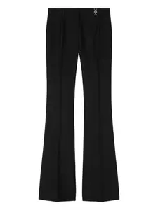 Расклешенные брюки в тонкую полоску Versace, черный