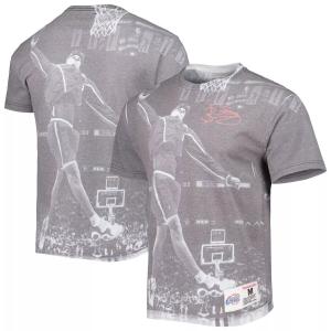 Мужская сублимированная футболка Mitchell & Ness Brent Barry Grey LA Clippers выше обода