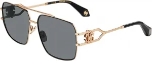 Солнцезащитные очки Roberto Cavalli SRC 131 0301, цвет розовое золото, с черными деталями, GOLD