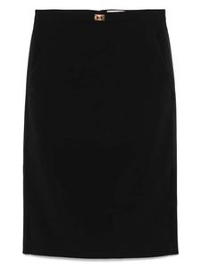 Мини-юбка из крепа Elisabetta Franchi, черный