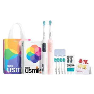 Электрическая зубная щетка P10 Smart модель с технологией вибрации бережное воздействие на зубы 3-й режим чистки Usmile
