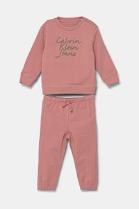 Детский хлопковый спортивный костюм для малышей Calvin Klein Jeans, розовый