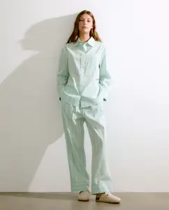 Женская пижама в полоску с рубашечным кроем Énfasis, зеленый