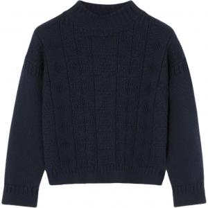 Детский свитер с водолазкой Moderate Loro Piana, marine синий