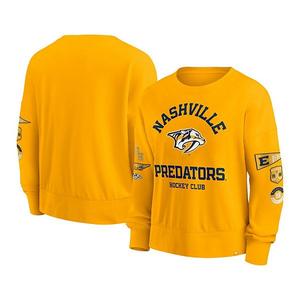 Женский свитшот go team nashville predators золотистый Fanatics