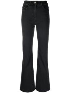 Расклешенные джинсы с нашивкой-логотипом Patrizia Pepe, черный