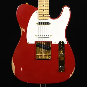 Электрогитара Fender 2025 Collection Limited Edition Custom Shop Hotshot Tele с золотой фурнитурой, эффект старения, цвет Aged Cimmaron Red