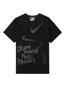 Футболка с графичным принтом из коллаборации с Nike Black Comme Des Garçons, черный