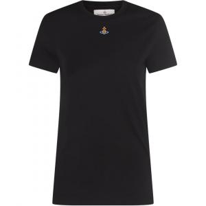 Футболка из хлопка с вышивкой логотипа Orb Vivienne Westwood, черный