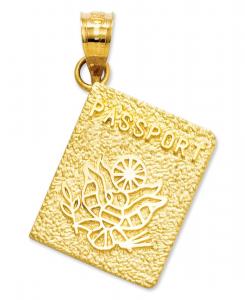 Подвеска из 14-каратного золота, подвеска в виде паспорта Macy's, No Color