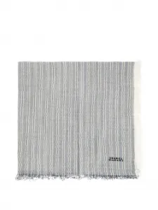 Шарф Zenila в полоску с бахромой Isabel Marant, белый