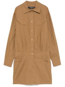 Платье Federica Tosi из поплина миди, коричневый