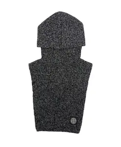 Черный пуловер с асимметричным низом Stone Island, черный