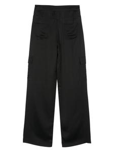 Chiara Ferragni атласные брюки карго прямого кроя, черный