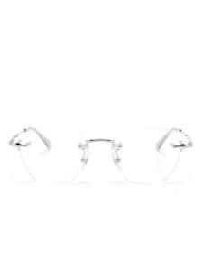 Очки в круглой оправе Montblanc, серебряный