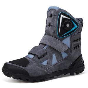 SCOYCO Мотоциклетные ботинки для мужчин и женщин, ветрозащитные внедорожные, непромокаемые и нескользящие, дышащие летние, A81 Gray Blue, размер 45