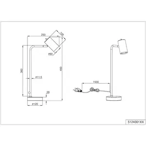 Настольная лампа TRIO Leuchten Marley GU10 1 шт. с клавишным выключателем, лампочка GU10 на выбор, поворотный спот Trio Leuchten, белый