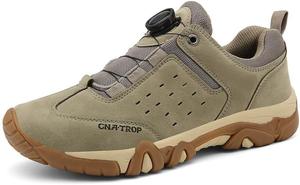 Мужские походные кроссовки для туризма, трейл-раннинга и прогулок с противоскользящей подошвой, легкие, дышащие спортивные кеды для весны и осени, с конструкцией spin lock Qacksv, хаки