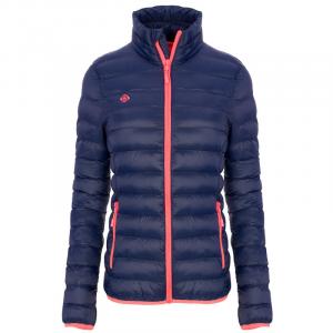 Женский пуховик Izas, цвет navy blue/fluo ultra pink