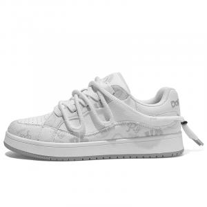 Низкие кеды для скейтбординга Unisex Doraemon, Глубокий черный (с флисовой подкладкой)