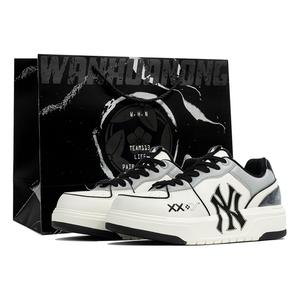 Массивные коньковые кеды Unisex Low top серые MLB, белый