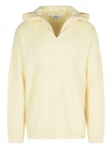 Свитер в рубчик с капюшоном Laneus, желтый