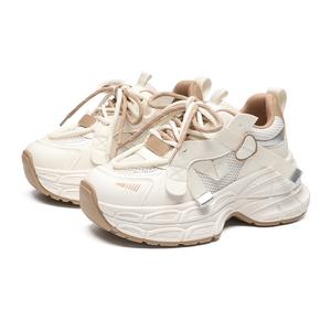 ZHR Вишневые влюбленные износостойкие дышащие низкие массивные кроссовки женские - бежевый абрикос [Пшеница спелая], цвет Beige Apricot[Wheat Ripe]