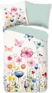 Пододеяльник Pure 135x200 + 1* 80x80 см - цветы Muller Textil